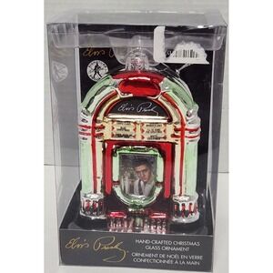 Elvis Presley Juke Box By Kurt S. Adler‎ Glass Christmas Ornament Open Box